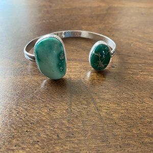 Genuine turquoise cuff bracelet